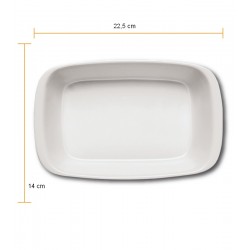 Forma 22,5cm Comprimento Por 14cm 700 ML Refratário Porcelana Germer